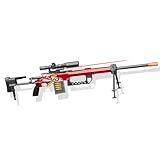 M200 Toy Sniper Gun,Toy Foam Blaster Sets with Rifle Scope&1 Magazines&10 Ejecting Bullet Case&20 Bullet Soft Bullet Gun Sports Toys(red)